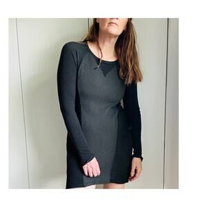 Cut Loose Thermal Tunic Top Gray Black Size XS USA MAde Lagen look